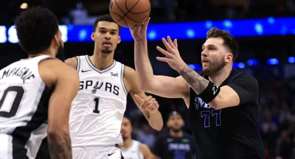 This image shown in San Antonio Spurs vs Dallas Mavericks Match Player 